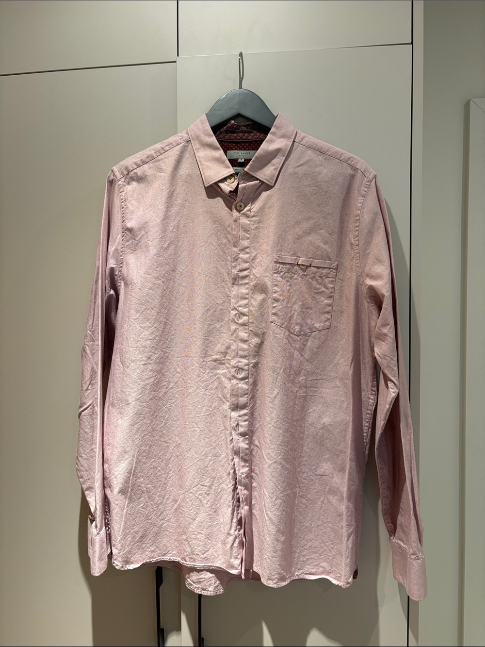 Ted Baker Slim-Fit Light Pink Button-Down Shirt
